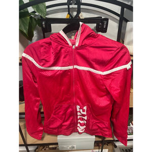 Girls Nike Red & White Full-Zip Hoodie L